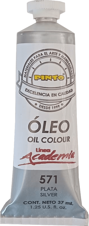 Pintura oleo plata 37 ml Pinto