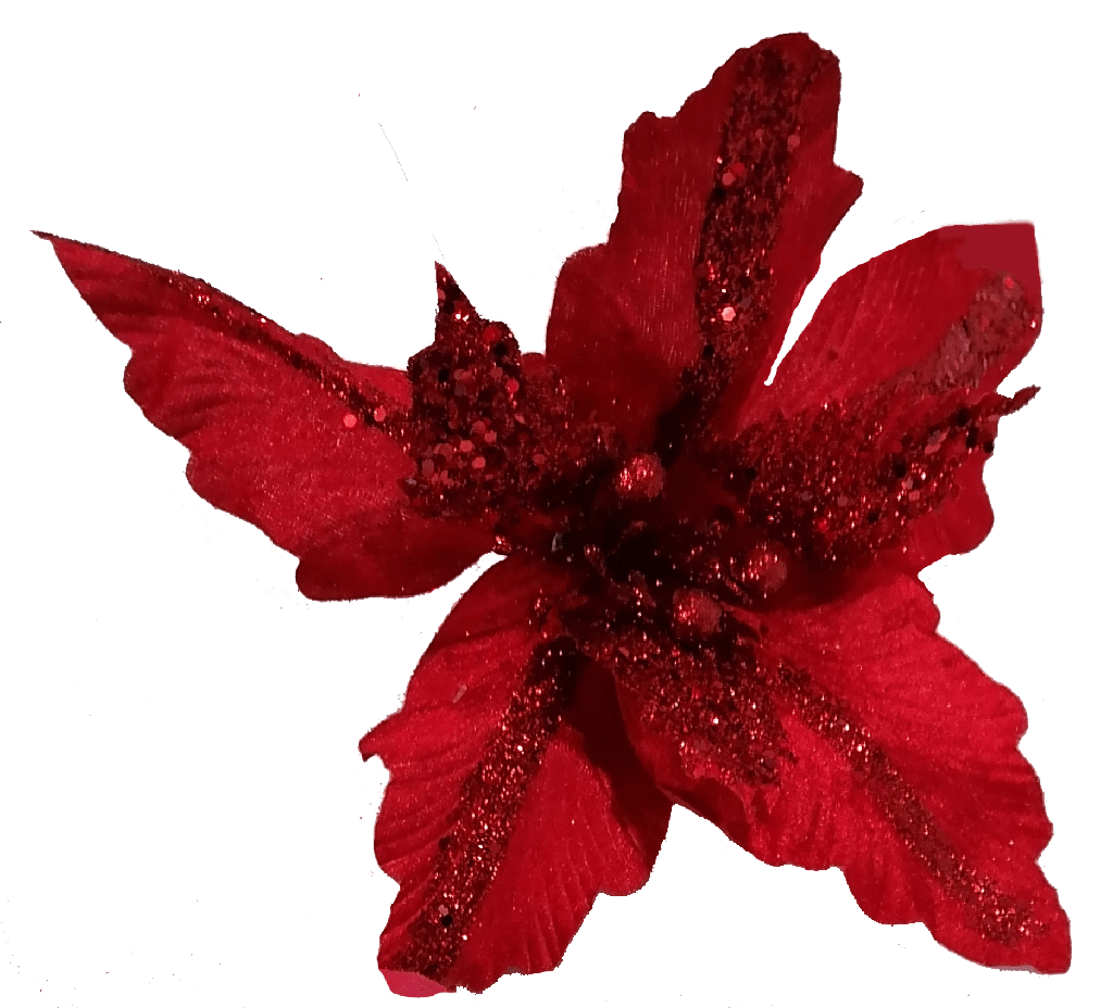 Flor Artificial De 34cm Rojo/Rojo