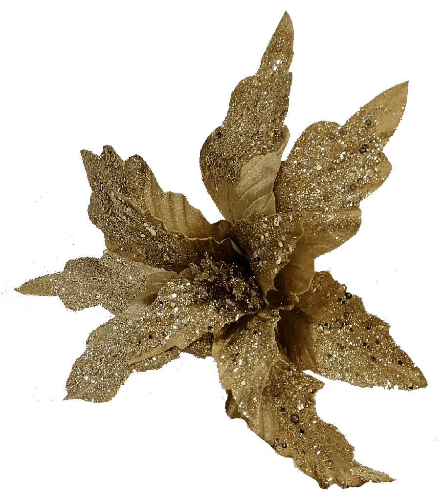 Flor Artificial De 40cm Dorado/Dorado