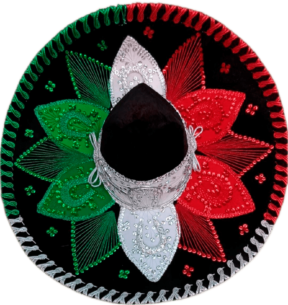 Sombrero Charro Fino Tricolor Liso