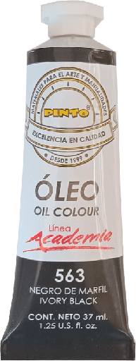 [563] Pintura oleo negro de marfil 37 ml Pinto