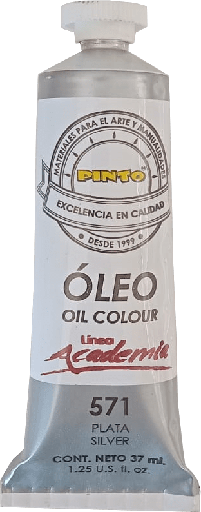 [571] Pintura oleo plata 37 ml Pinto
