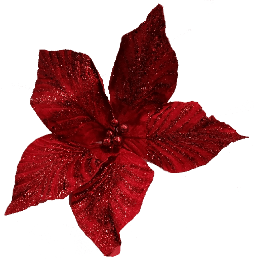 [FLA01704R] Flor Artificial De 42cm Rojo/Rojo